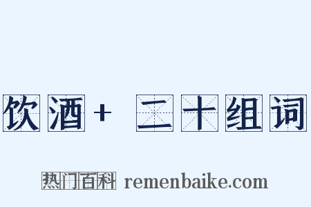 饮酒+二十组词是什么意思的图片